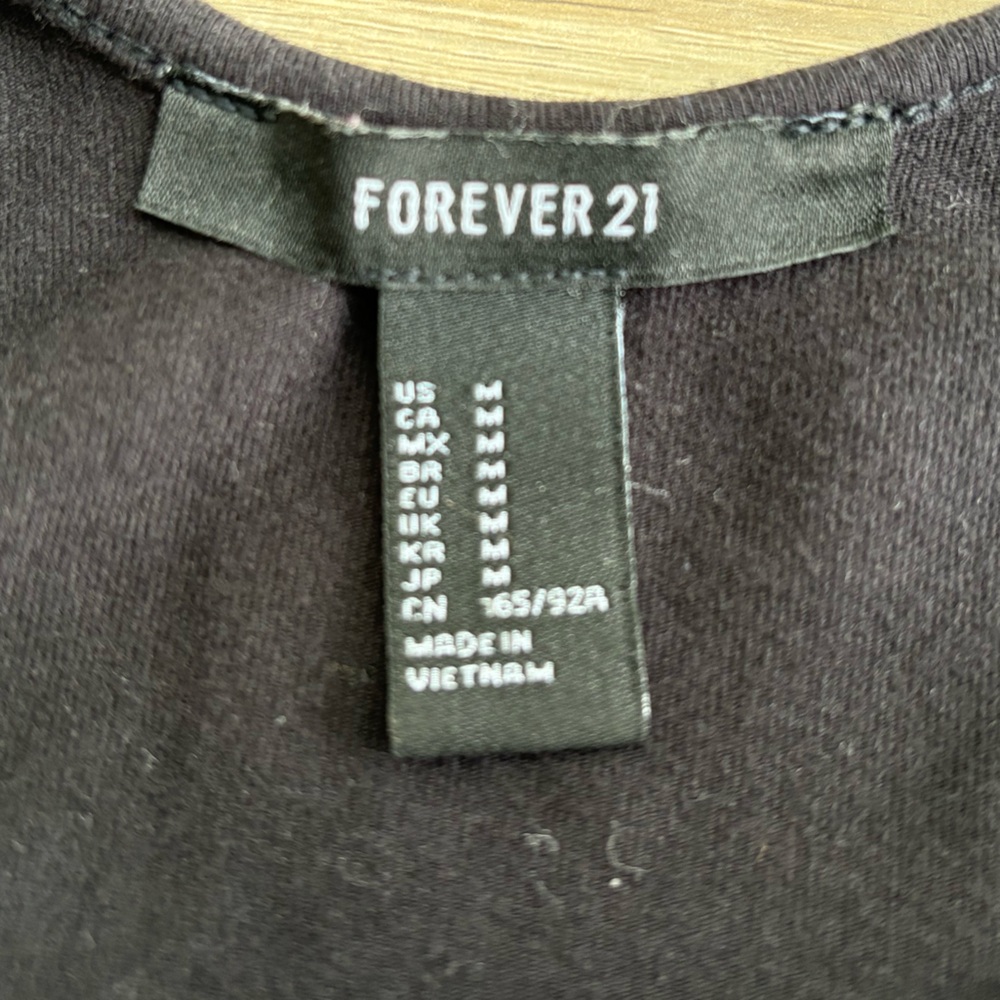 3/$25 FOREVER 21 | Black Spaghetti Strap Bodysuit - Picture 3 of 5
